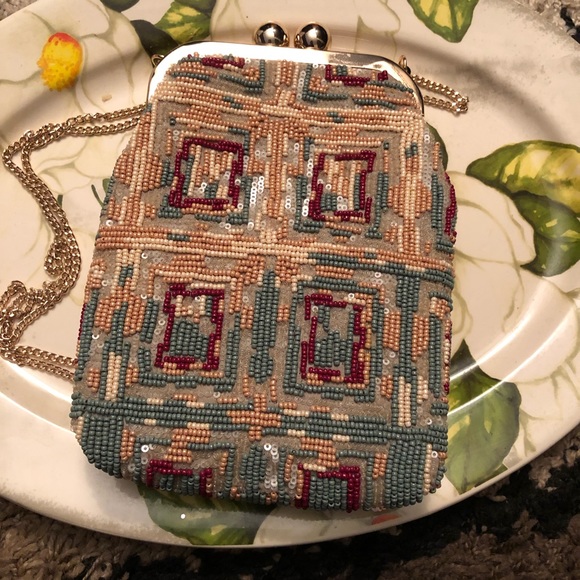 Zara Beaded Crossbody bag with clasp NWTS - Picture 7 of 7